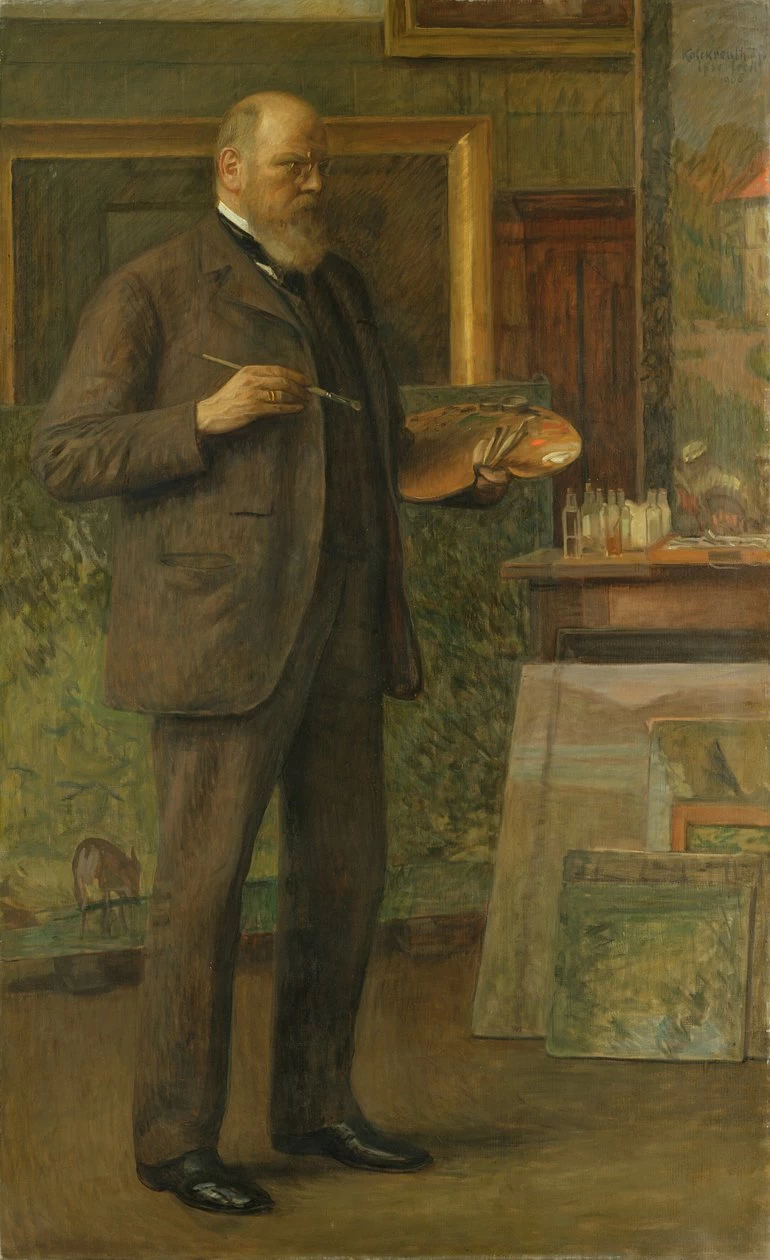 Leopold von Kalckreuth - Autoritratto, 1906, Hamburger Kunsthalle
